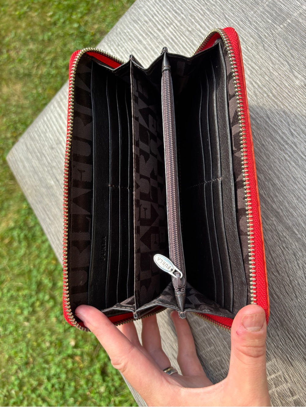 Furla Leather Croc Embossed Long Wallet - Picture 5 of 16